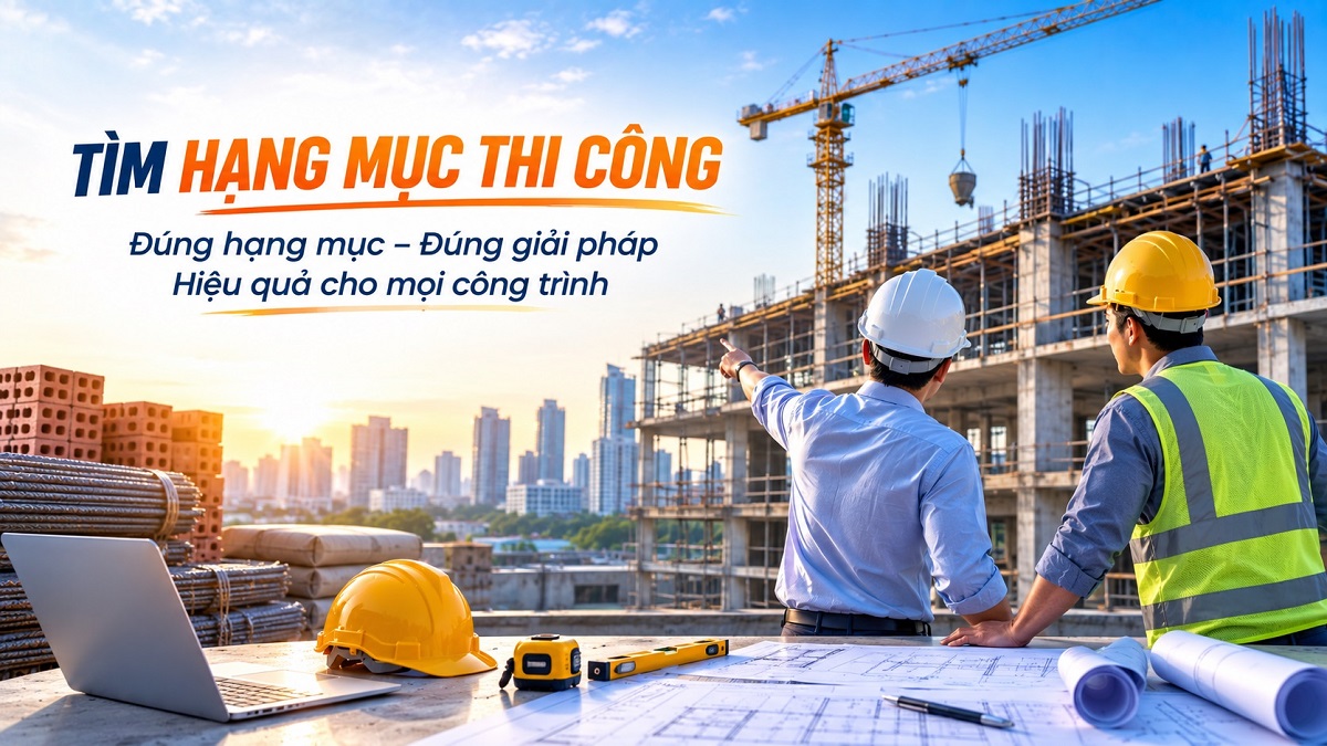 Tìm hạng mục thi công